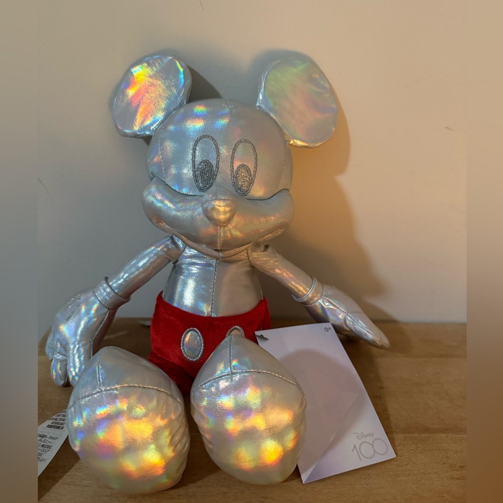 NWT! Disney Parks 100th Anniversary Mickey Mouse Platinum Plush